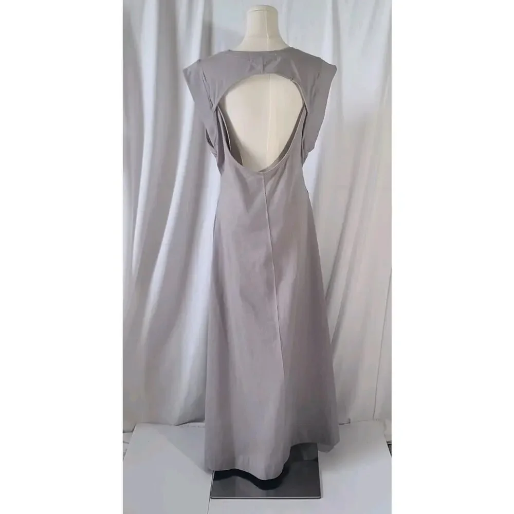 Free People Beach Frost Bite Gray Simone Midi Dress Large - Picture 7 of 8